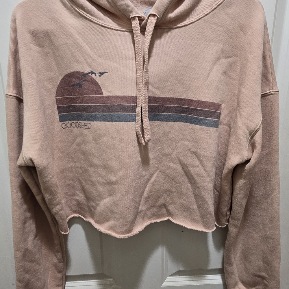 Women's Pink Cropped Hoodie